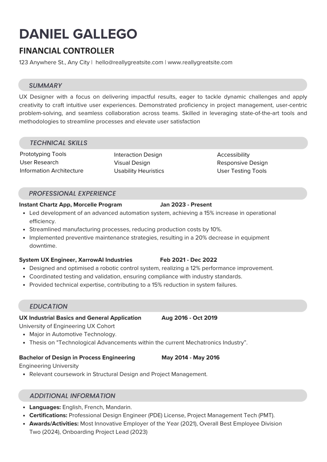 Executive Resume 5